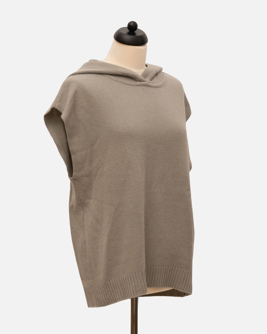 Lisa Yang Hoodie kurzarm hellgrau