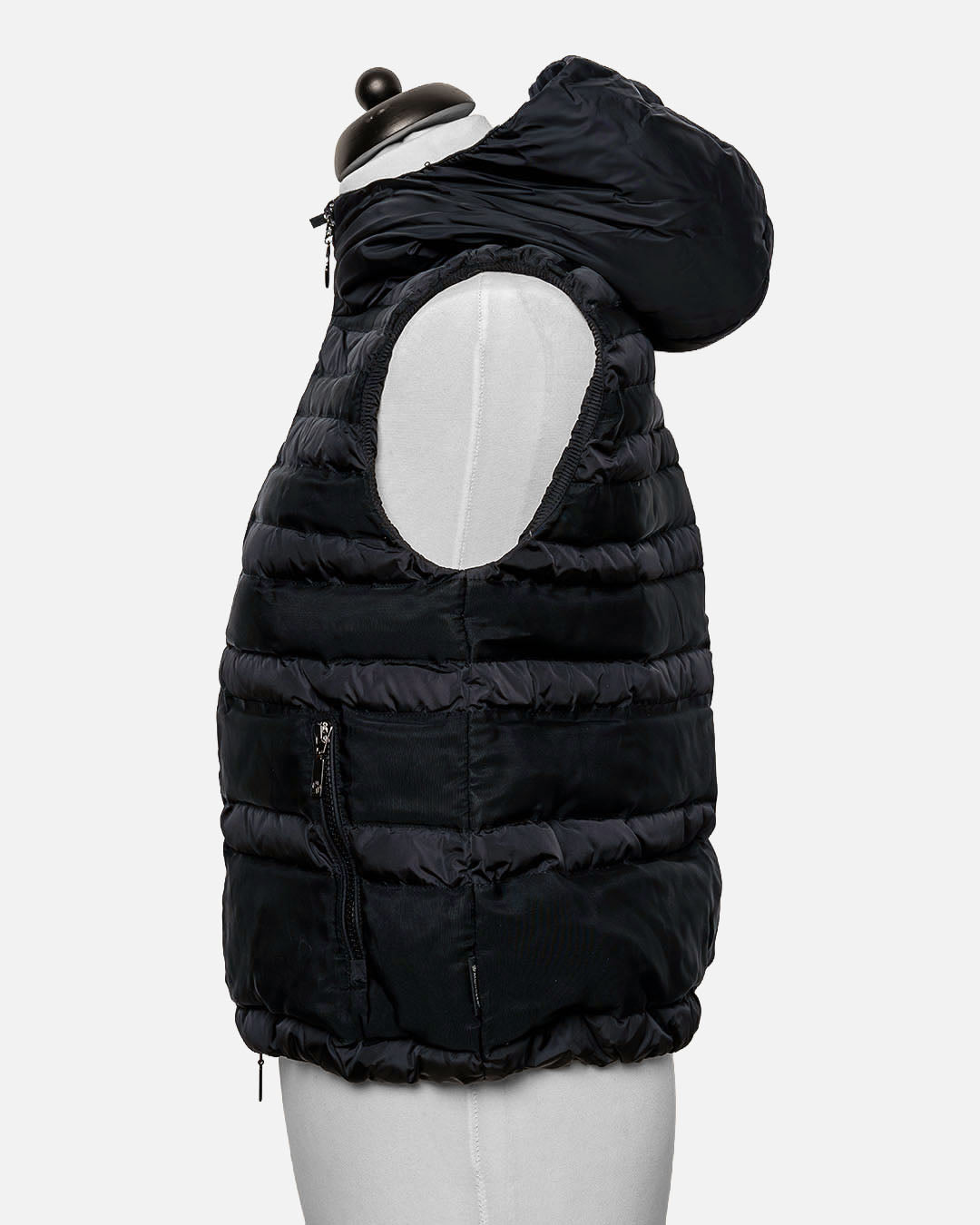Moncler Steppweste mit Kapuze · Schwarz