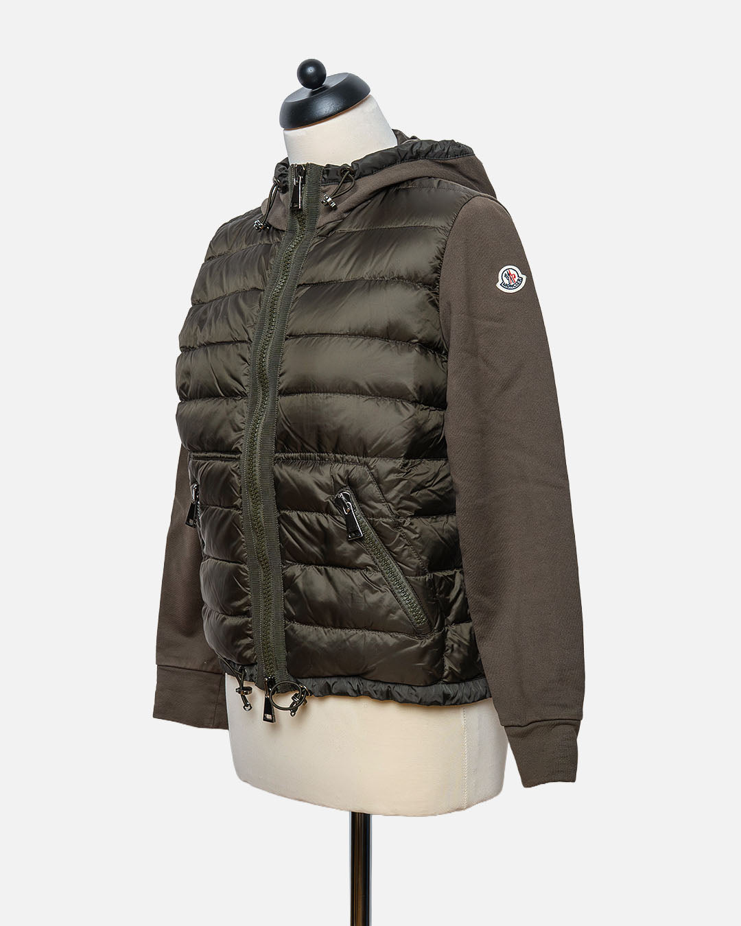 Moncler Sweat/Steppjacke Dunkelgrün