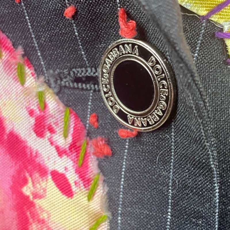 Dolce&Gabbana Blazer mit Nadelstreifen und Stick