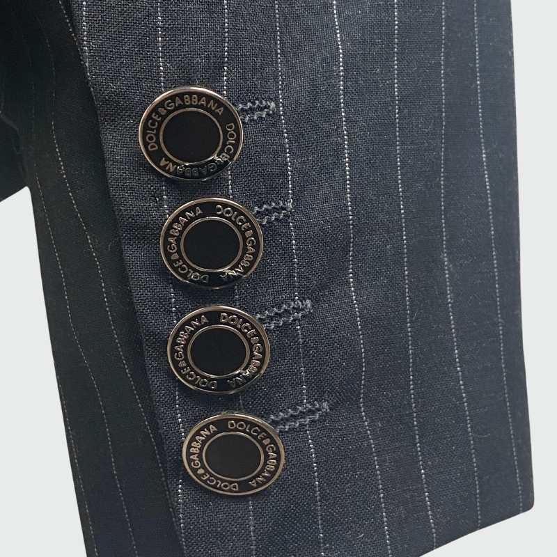 Dolce&Gabbana Blazer mit Nadelstreifen und Stick