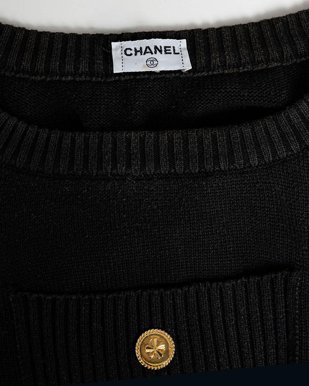 Chanel Strickoberteil · Schwarz