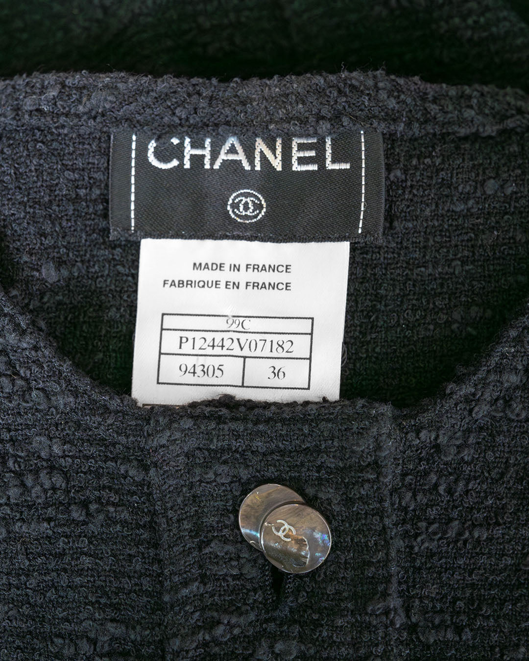 Chanel Tweedweste · Schwarz