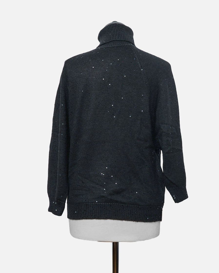 Brunello Cucinelli Cashmere-Pullover · Dunkelblau
