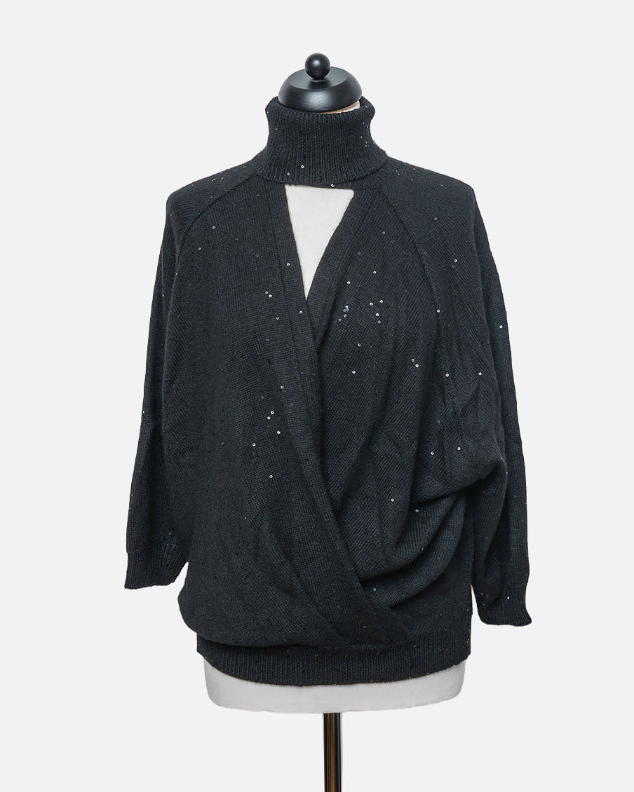 Brunello Cucinelli Cashmere-Pullover · Dunkelblau