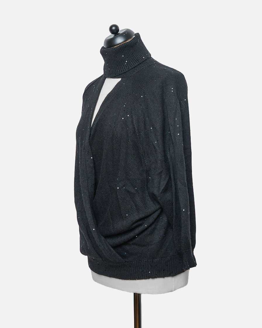 Brunello Cucinelli Cashmere-Pullover · Dunkelblau