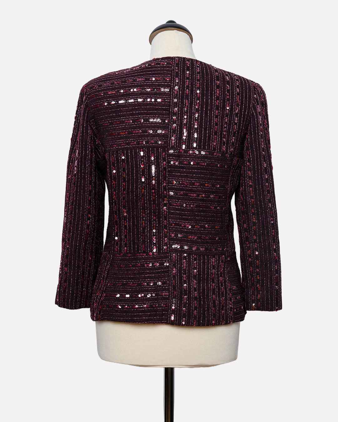 Chanel Jäckchen mit Pailletten · Bordeaux