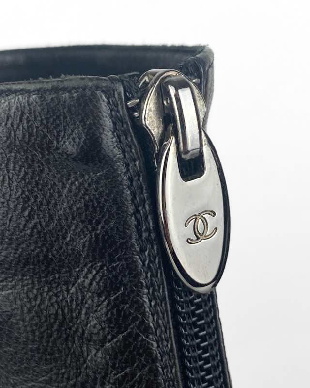 Chanel Lederstiefel · Schwarz