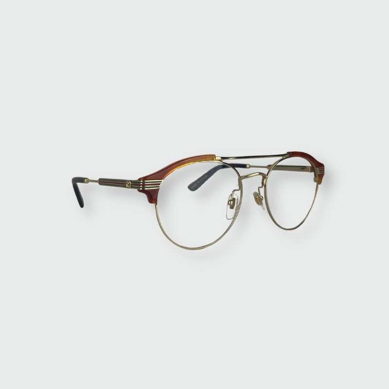 Gucci Brille · Braun/Gold