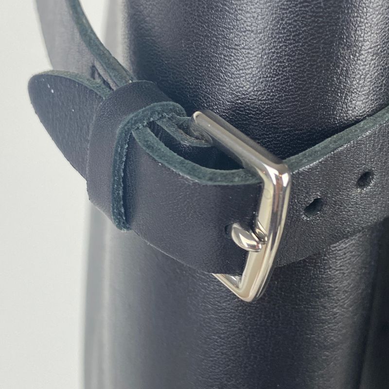 Hermès Stiefel mit Schaftschnalle Schwarz
