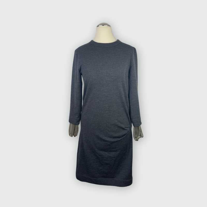 Brunello Cucinelli Kleid langärmelig Grau
