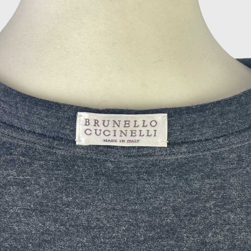 Brunello Cucinelli Kleid langärmelig Grau