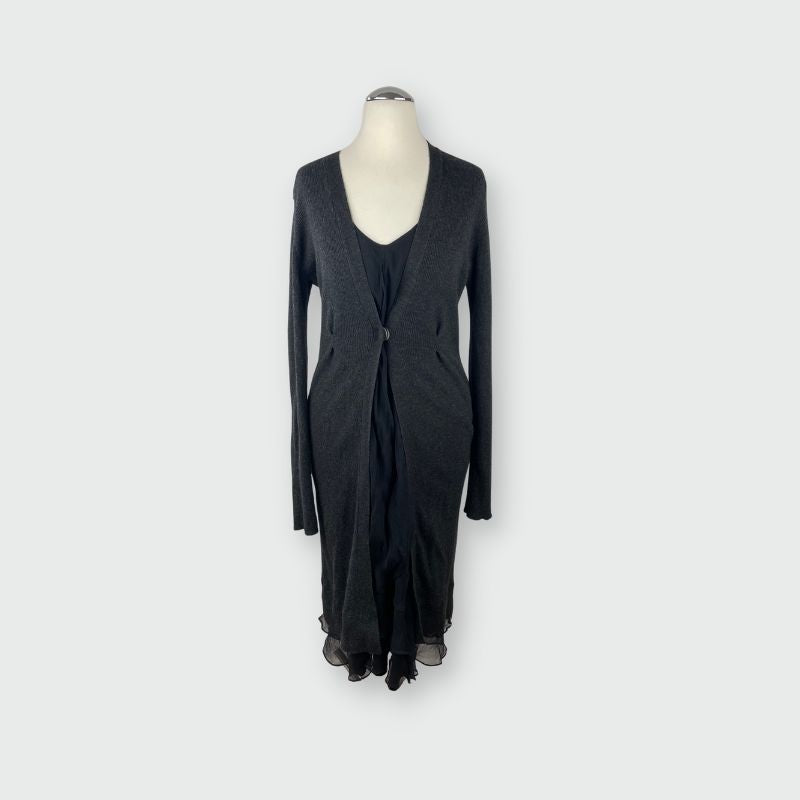 Brunello Cucinelli Cardigan-Kleid Grau