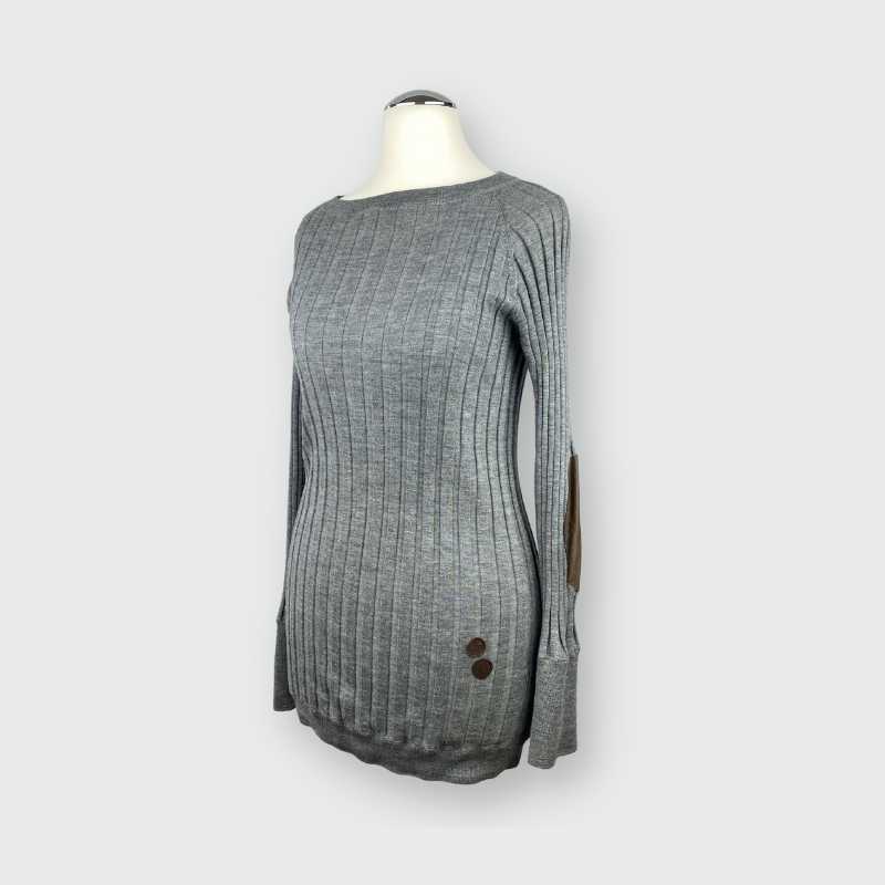 Brunello Cucinelli Pullover mit Patches Grau
