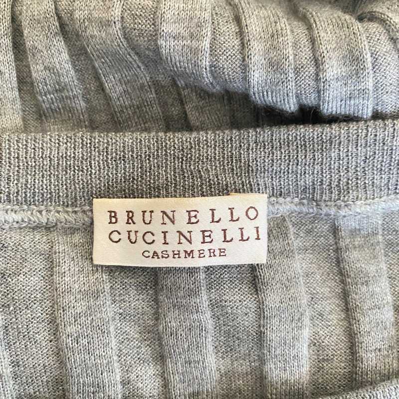 Brunello Cucinelli Pullover mit Patches Grau