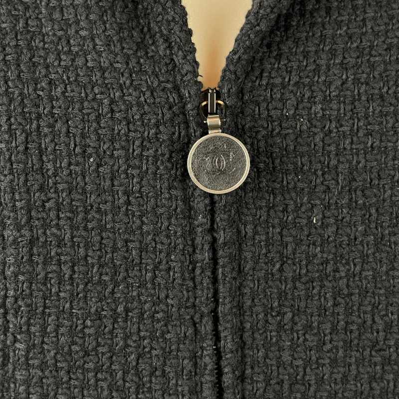 Chanel Maxileid mit Reißverschluss Schwarz