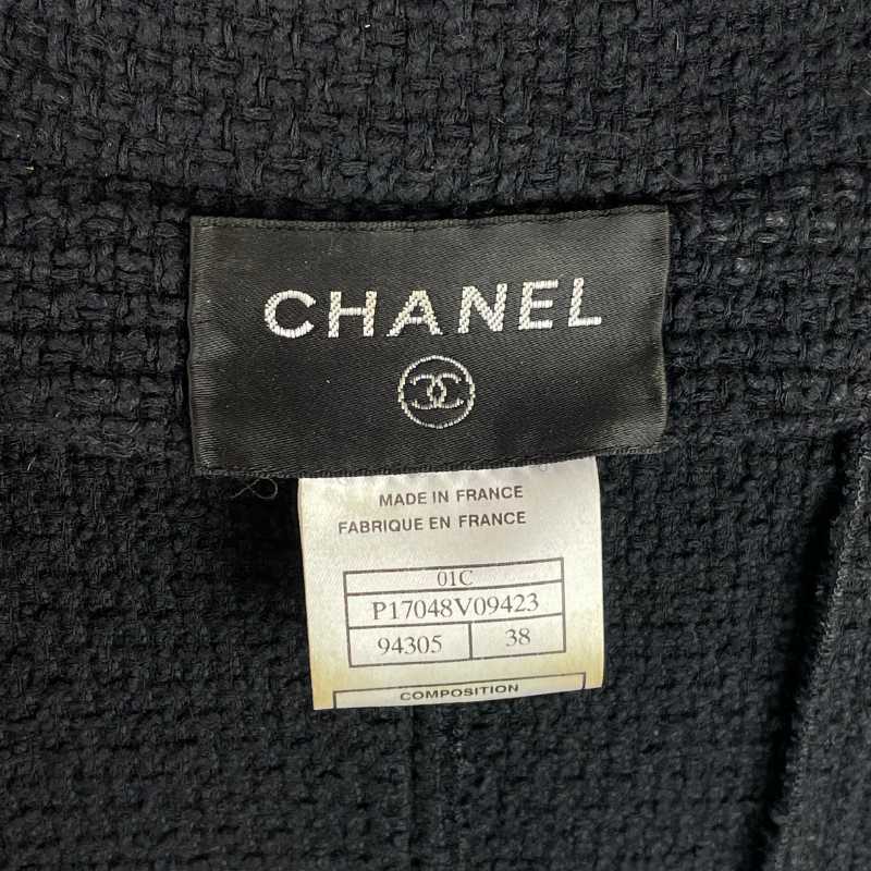 Chanel Maxileid mit Reißverschluss Schwarz