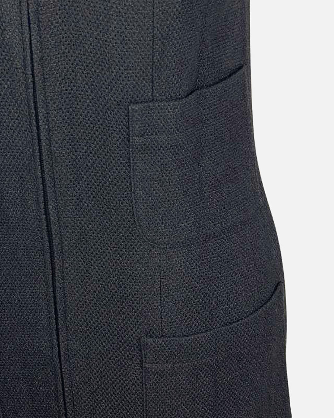 Chanel Kleid Tweed Schwarz mit Taschen
