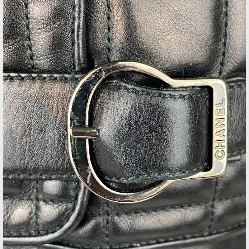 Chanel Stiefel mit Schnallendesign Schwarz