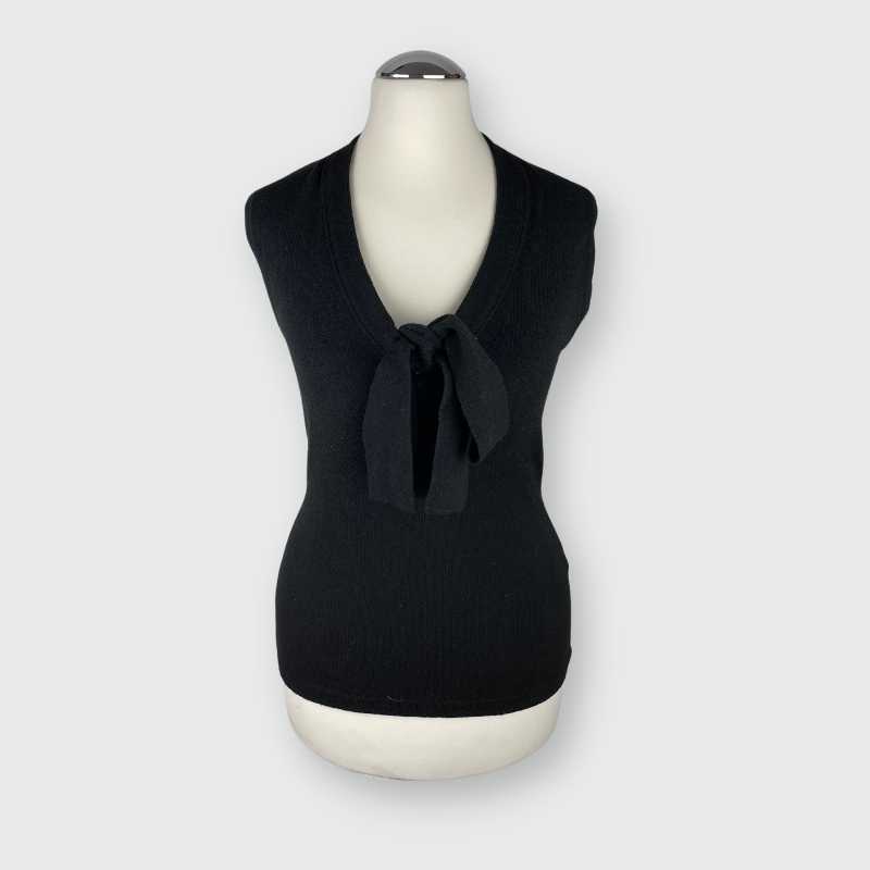 Dolce&Gabbana Top mit Schleifenausschnitt Schwarz