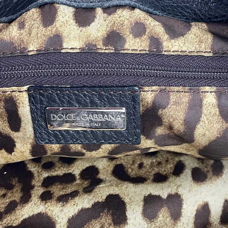 Dolce&Gabbana Schultertasche Schwarz mit Nieten