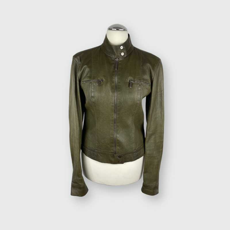 Gucci Lederjacke · Braun/Beige