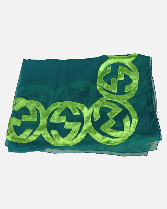 Gucci Seidentuch Grün