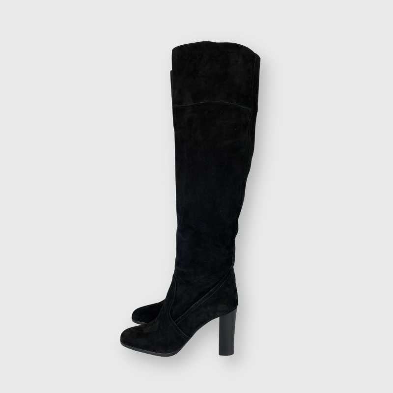 Hermès Stiefel mit Absatz Schwarz