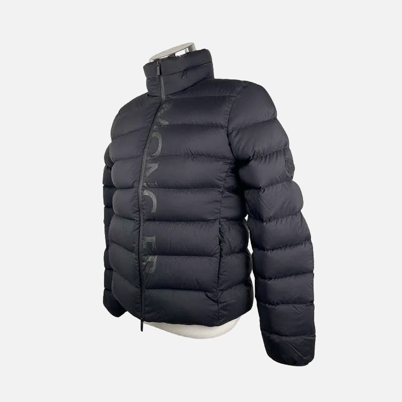 Moncler Steppjacke mit Logoprint · Schwarz