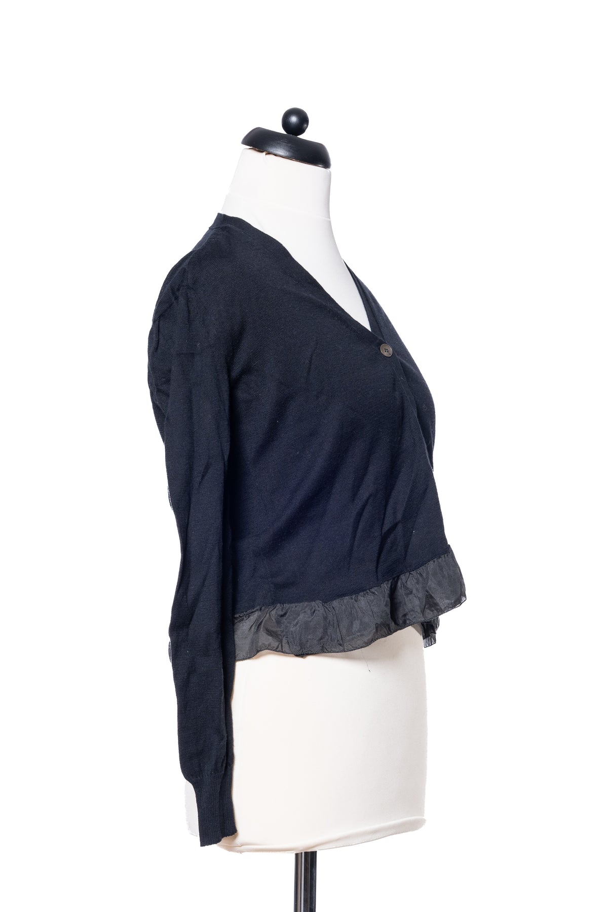 Miu Miu Cardigan mit Rüschen · Schwarz