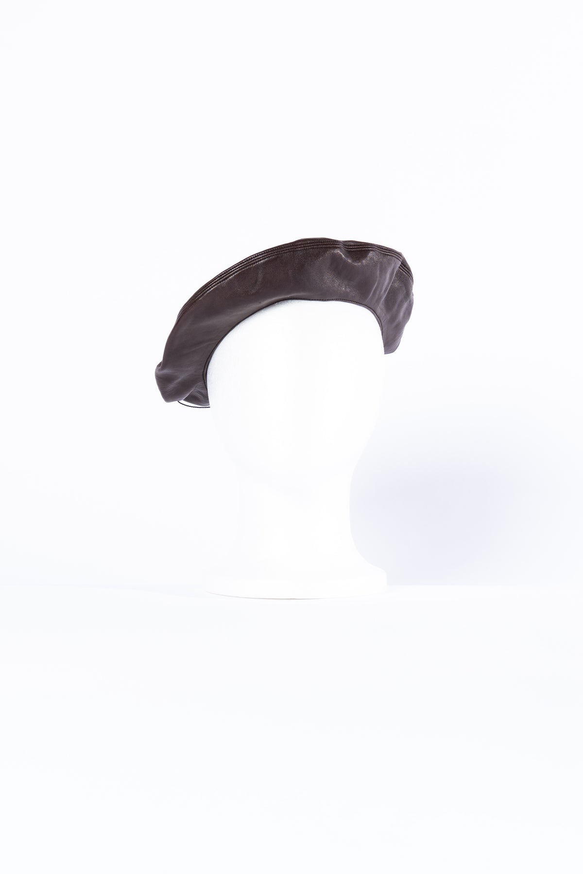 Louis Vuitton Baskenmütze Leder · Braun