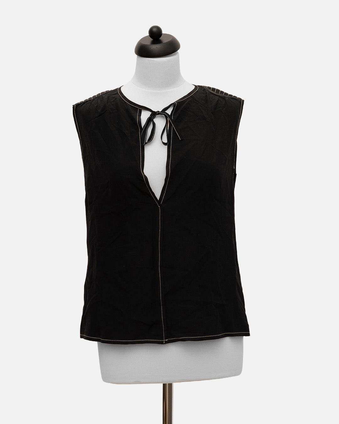 Prada Top mit Schleife · Schwarz