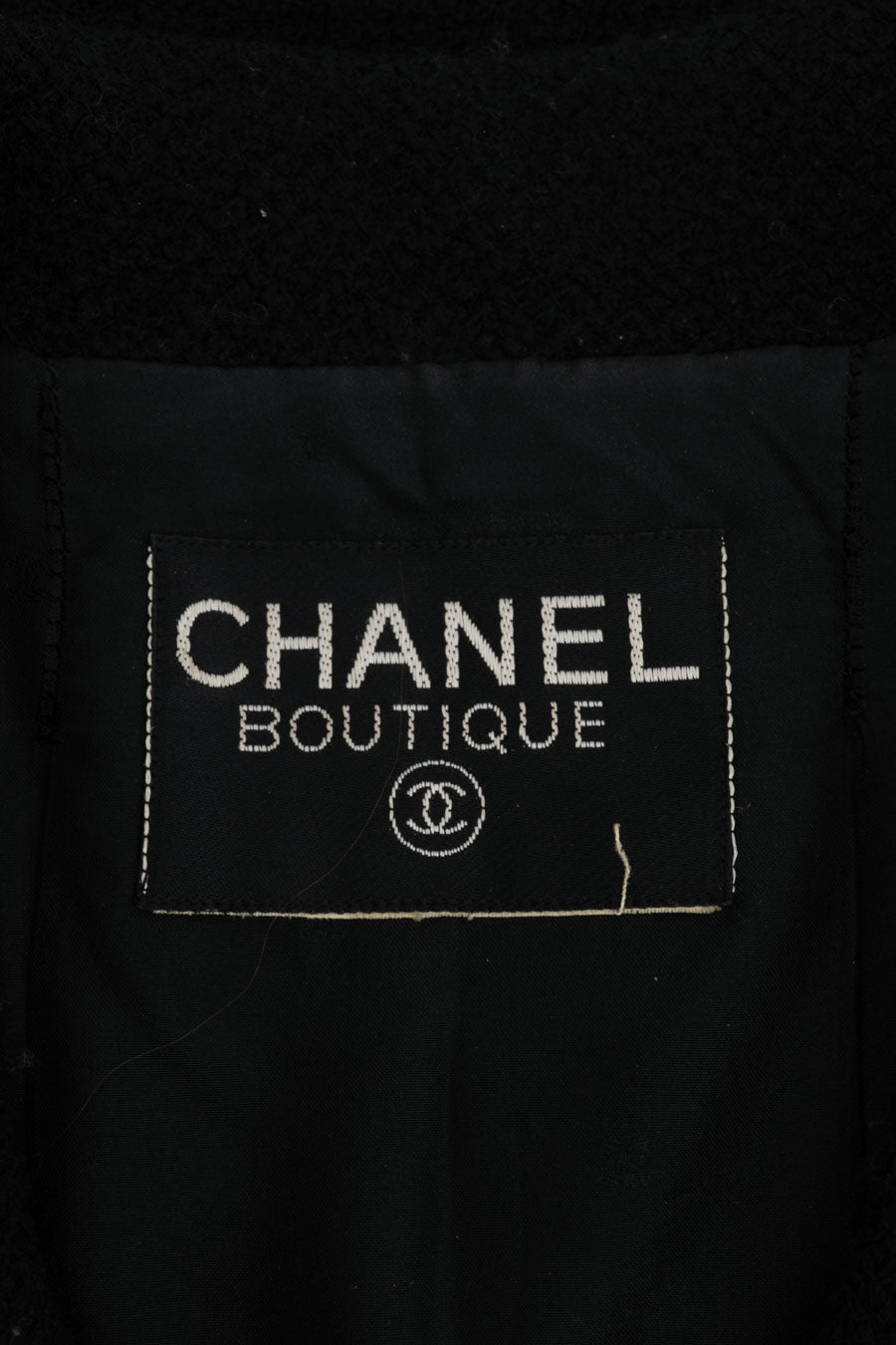 Chanel Tweed Jacke Cropped Schwarz