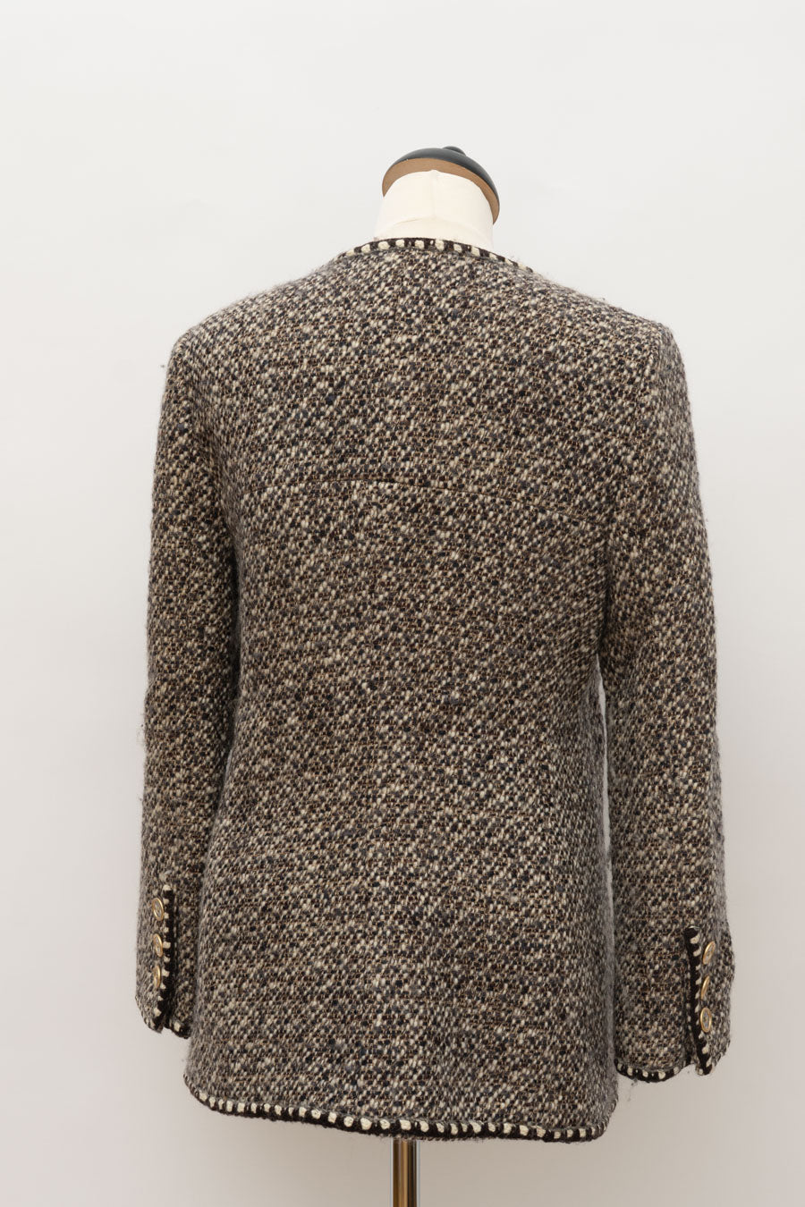 Chanel Tweed Jacke Braun