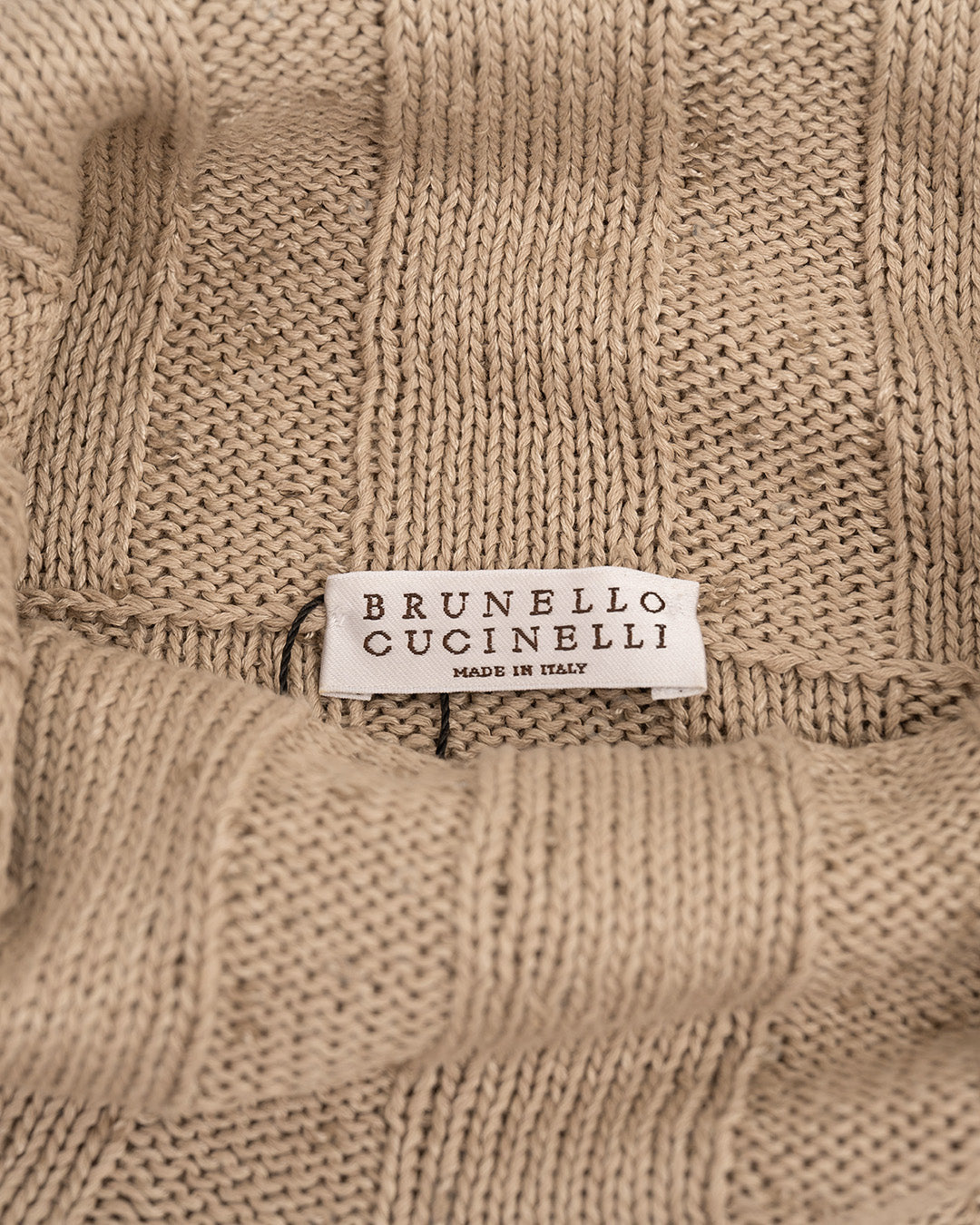 Brunello Cucinelli Rollkragen Steinfarben mit Glitzer