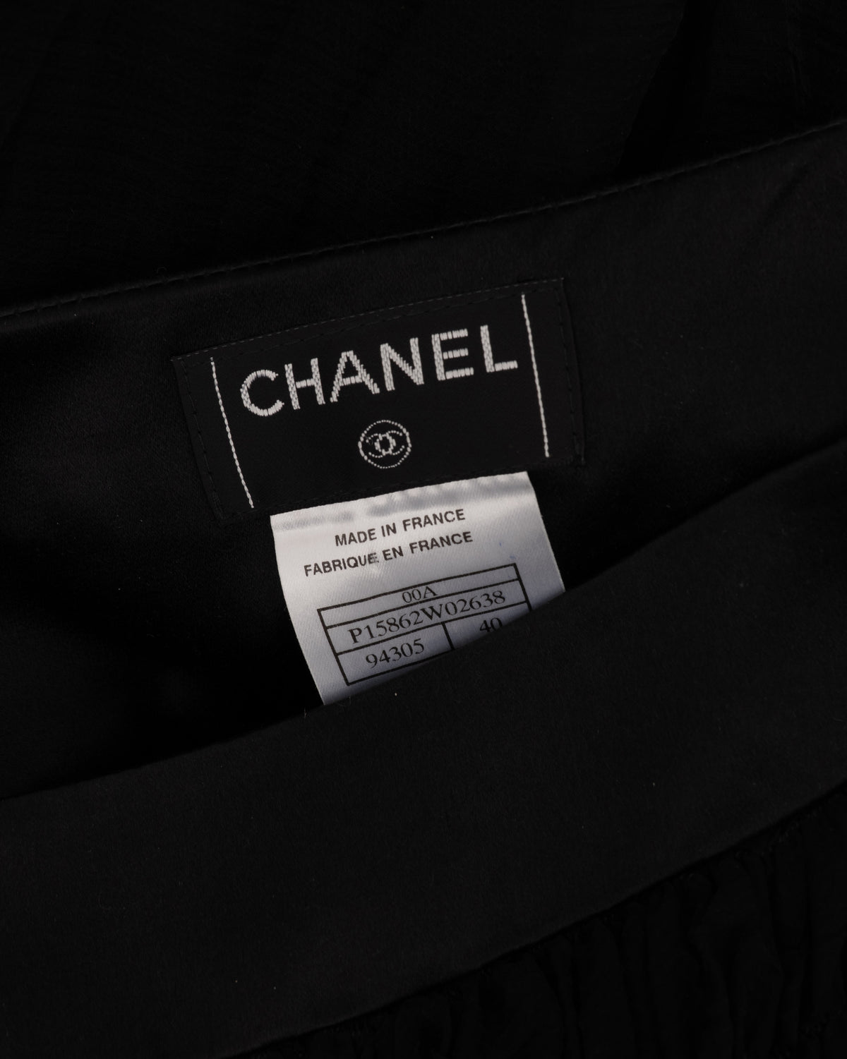 Chanel Tüll Rock Schwarz