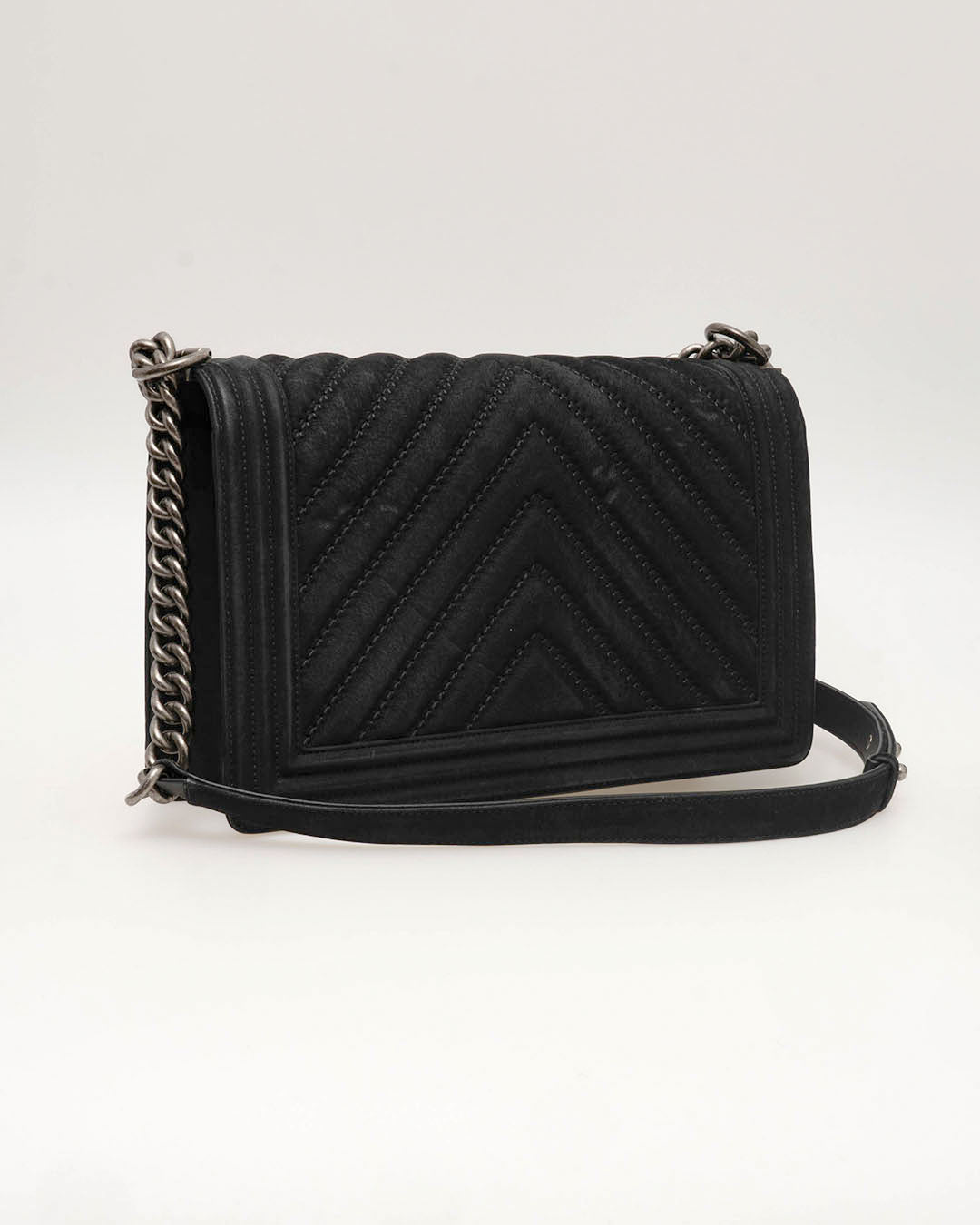 Chanel Medium Boy Bag Schwarz Wildleder