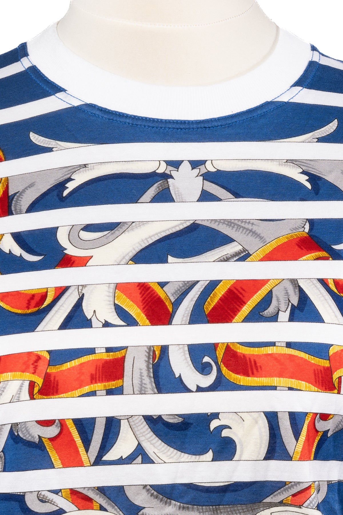 Hermès T-Shirt Blau Weiß gestreift