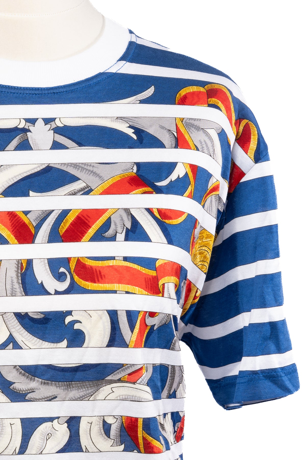 Hermès T-Shirt Blau Weiß gestreift