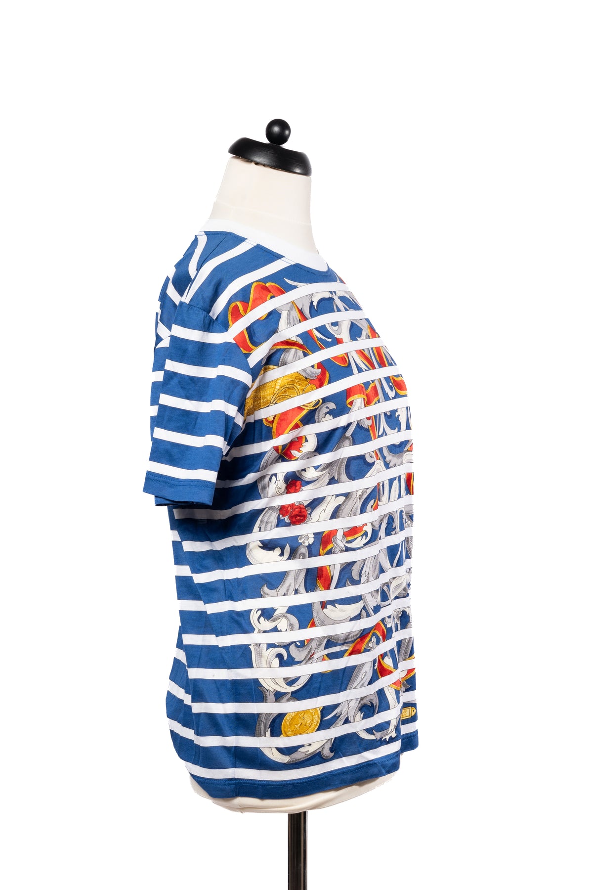 Hermès T-Shirt Blau Weiß gestreift