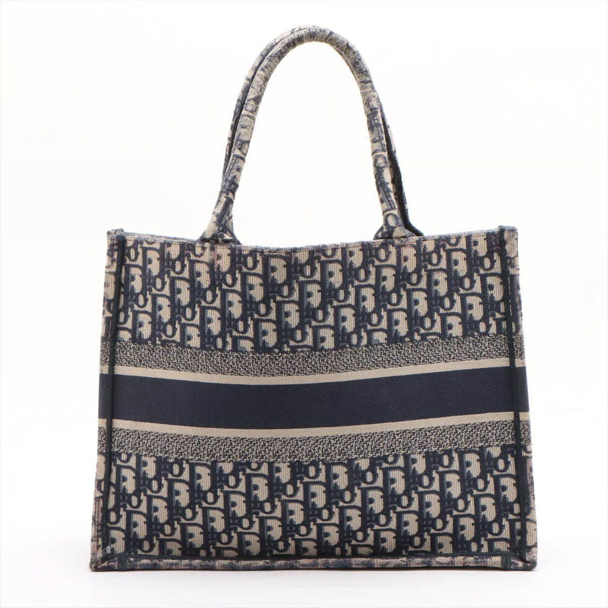 Christian Dior Book Tote Houndstooth Canvas Medium