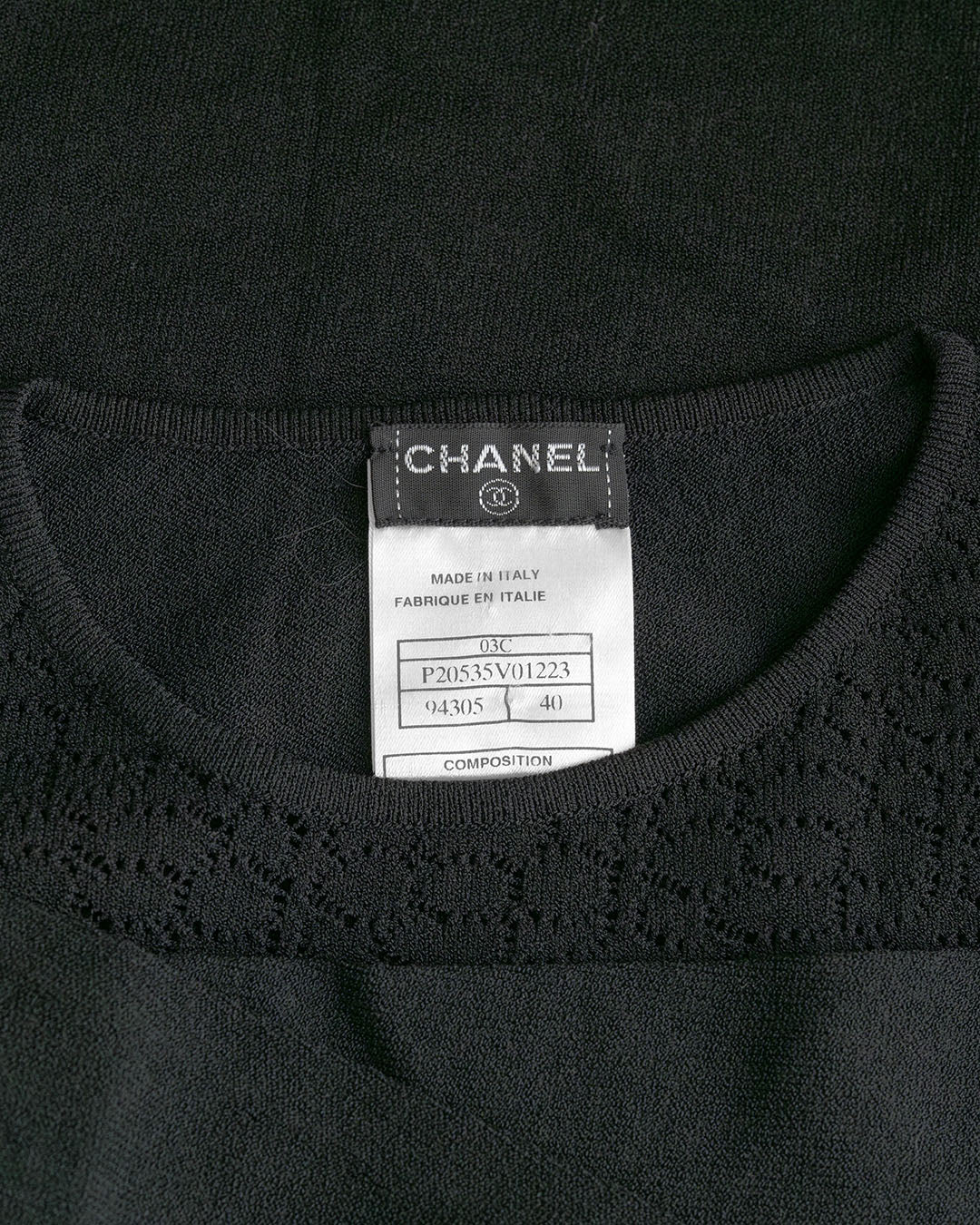 Chanel Langarm Shirt · Schwarz