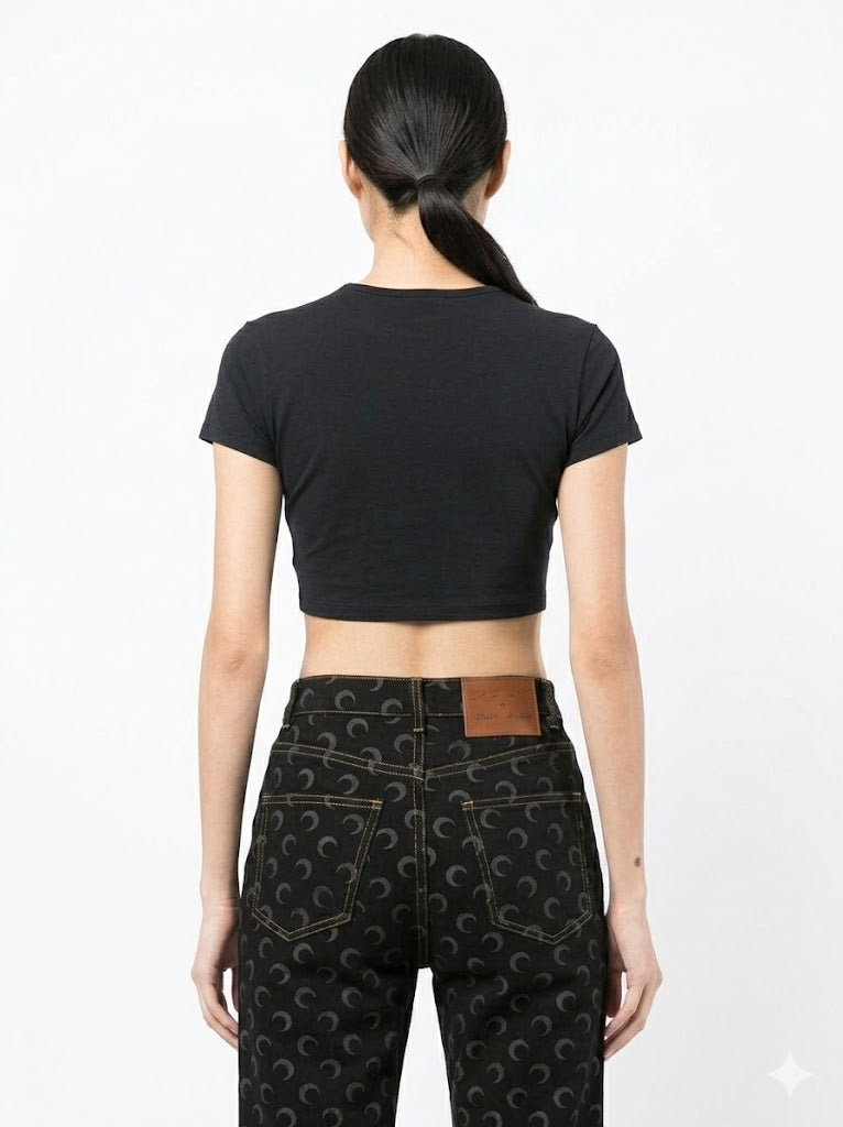Chanel Crop Top Schwarz