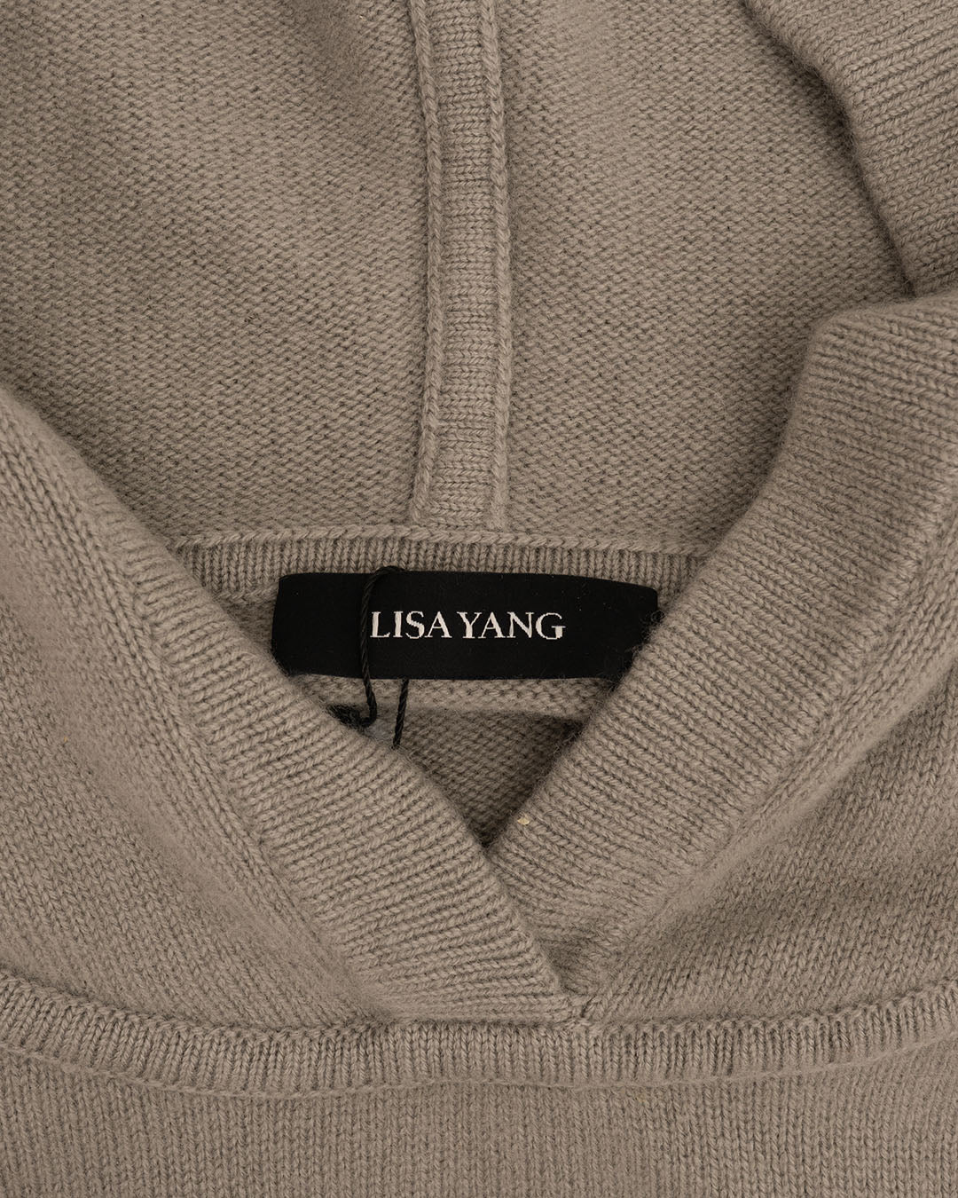 Lisa Yang Hoodie kurzarm hellgrau