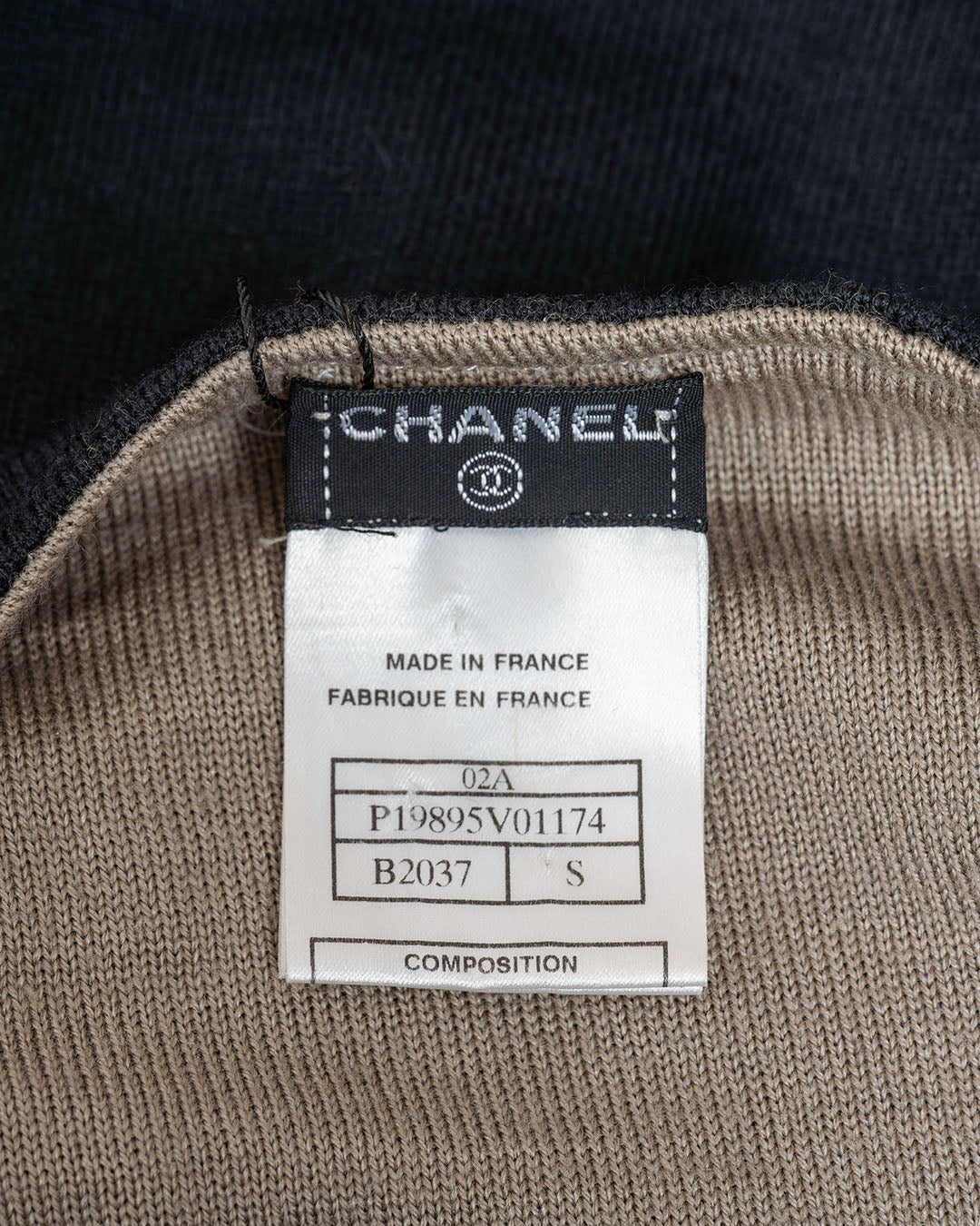 Chanel langer Cardigan wendbar · Schwarz/Braun