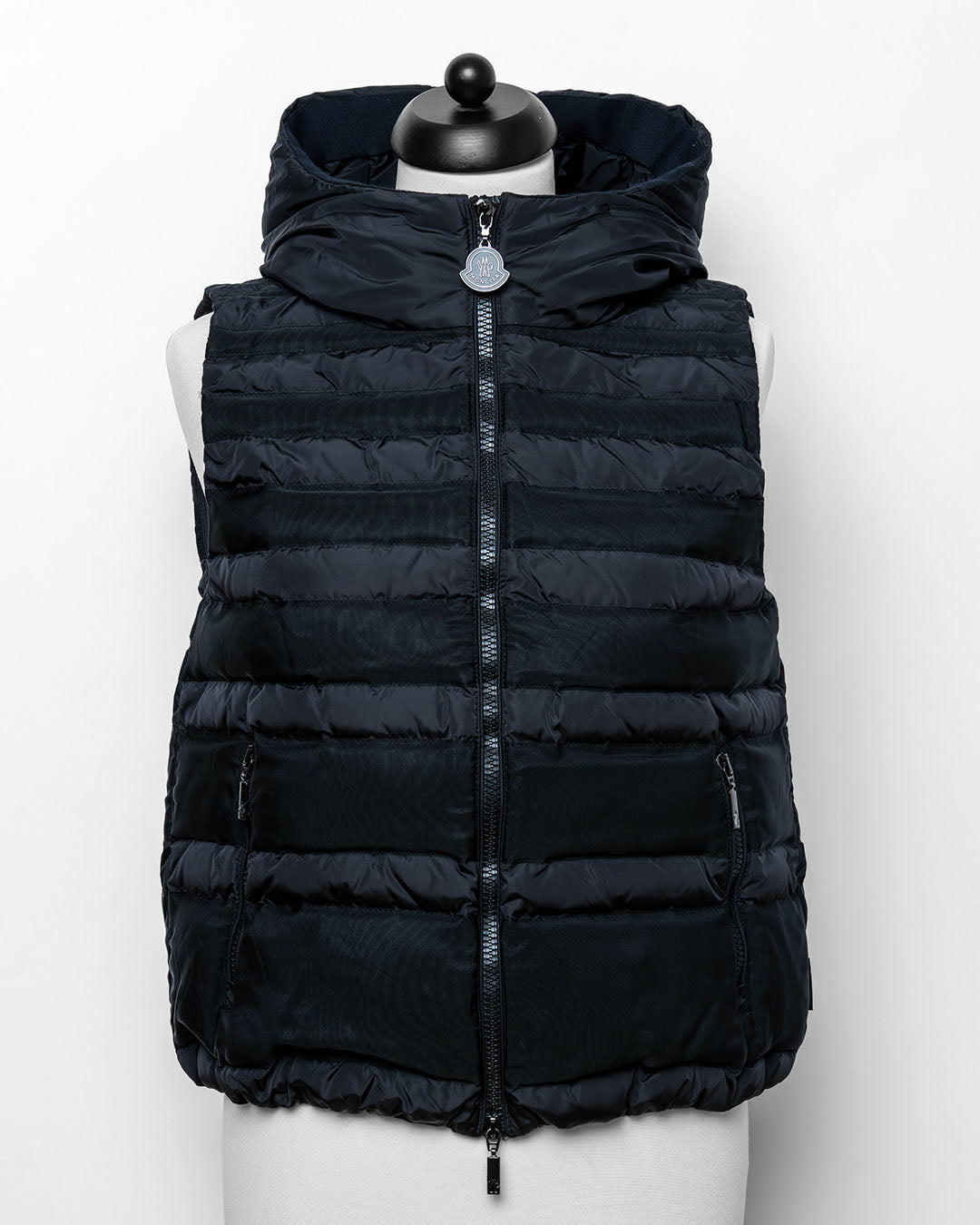 Moncler Steppweste mit Kapuze · Schwarz