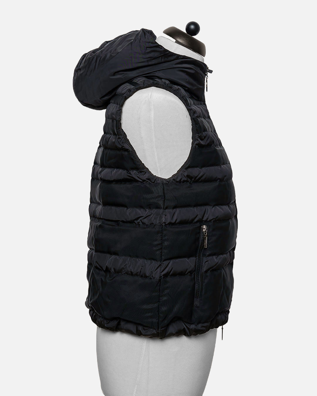 Moncler Steppweste mit Kapuze · Schwarz