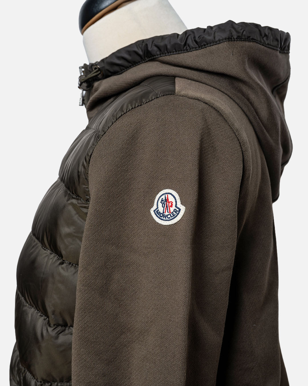 Moncler Sweat/Steppjacke Dunkelgrün