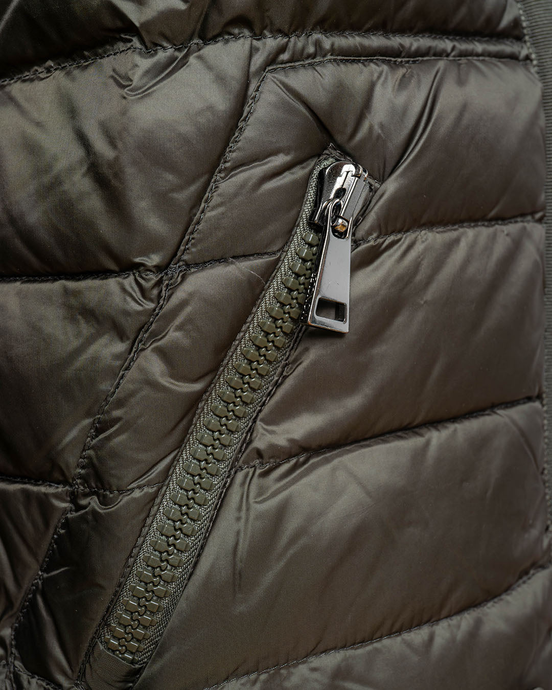 Moncler Sweat/Steppjacke Dunkelgrün