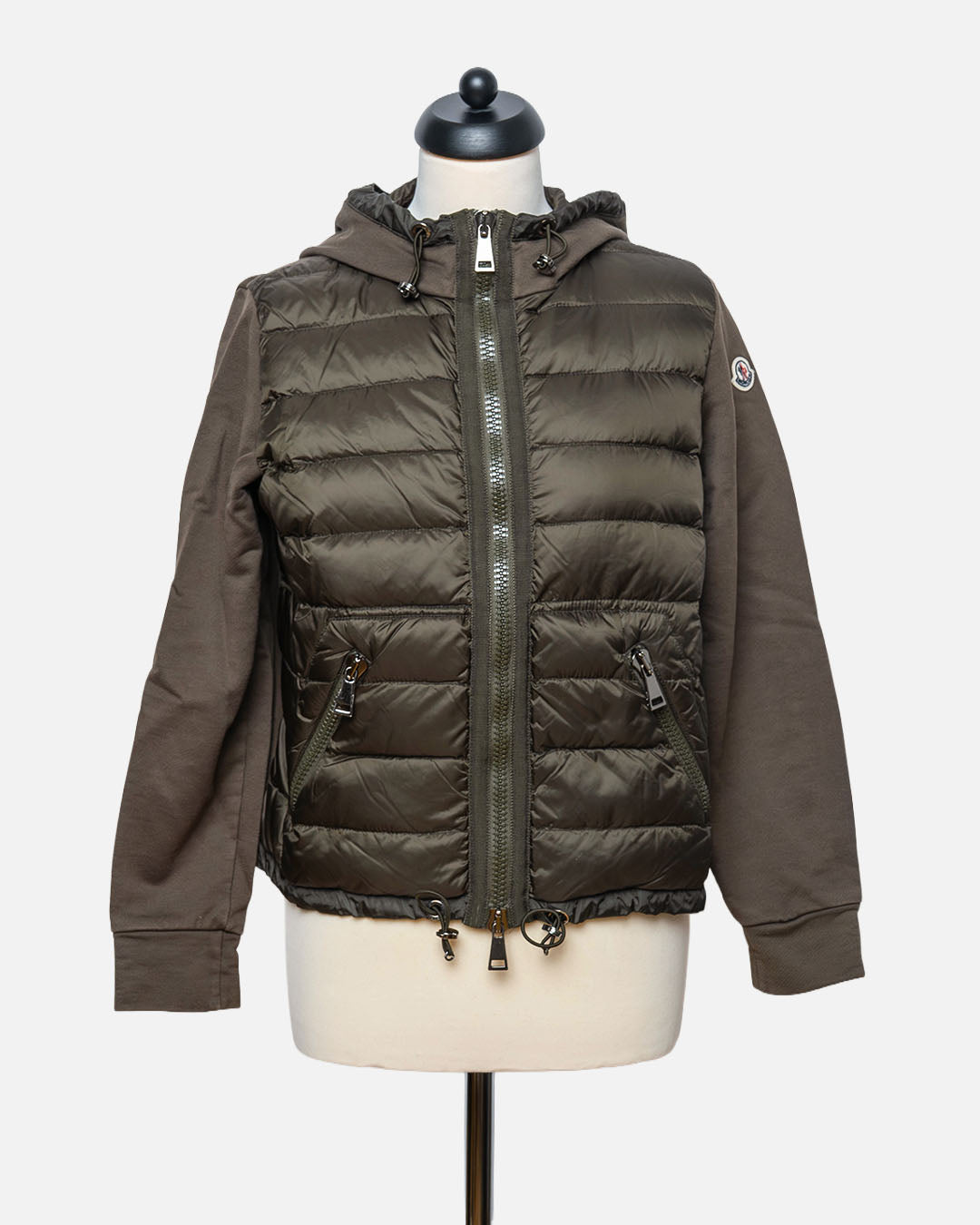 Moncler Sweat/Steppjacke Dunkelgrün
